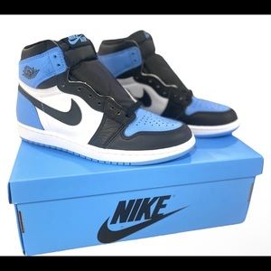 Nike Air Jordan 1 Retro OG High UNC Toe (GS) Unisex Shoes Size 5.5Y/ 7.5Wmns